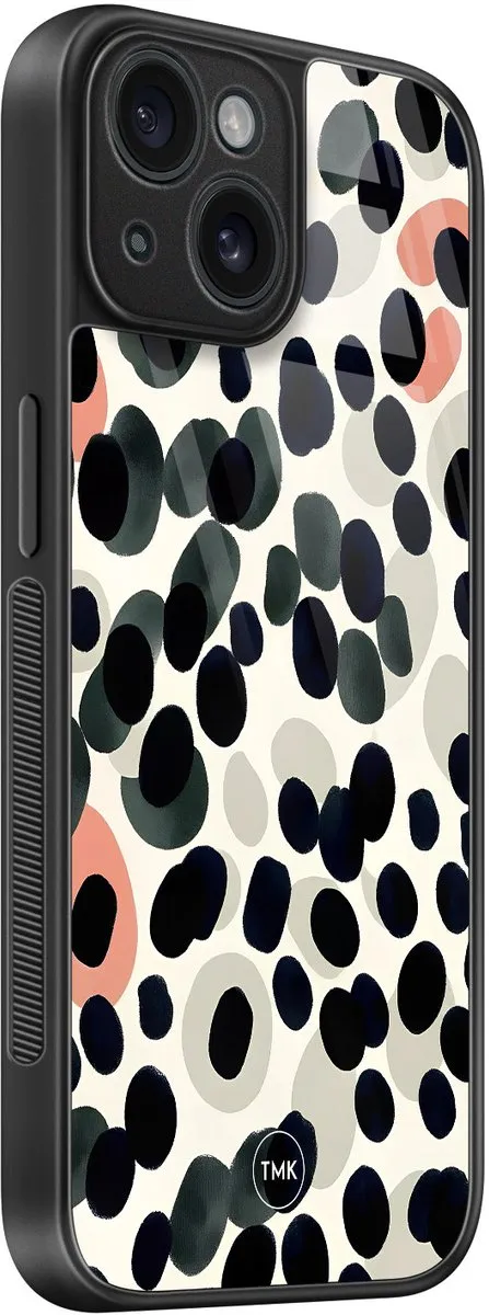 Casevibes iPhone 15 Hoesje Multi - Modern Dots - TPU Luxe