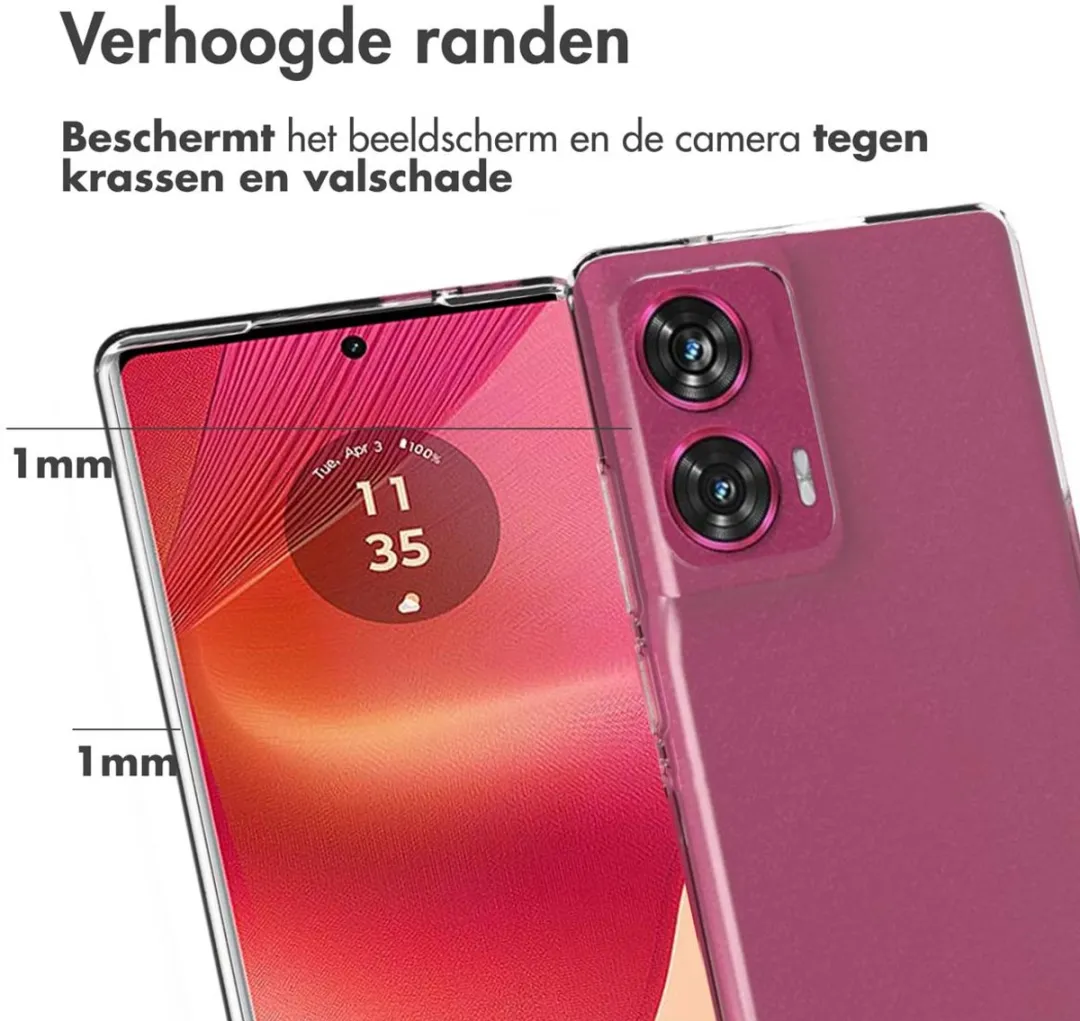 Accezz Hoesje Motorola Edge 50 Fusion - Transparant