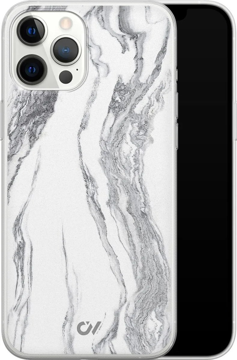Casevibes iPhone 12 Pro Max Hoesje A/12PM/UV/032 - Marble Ivory