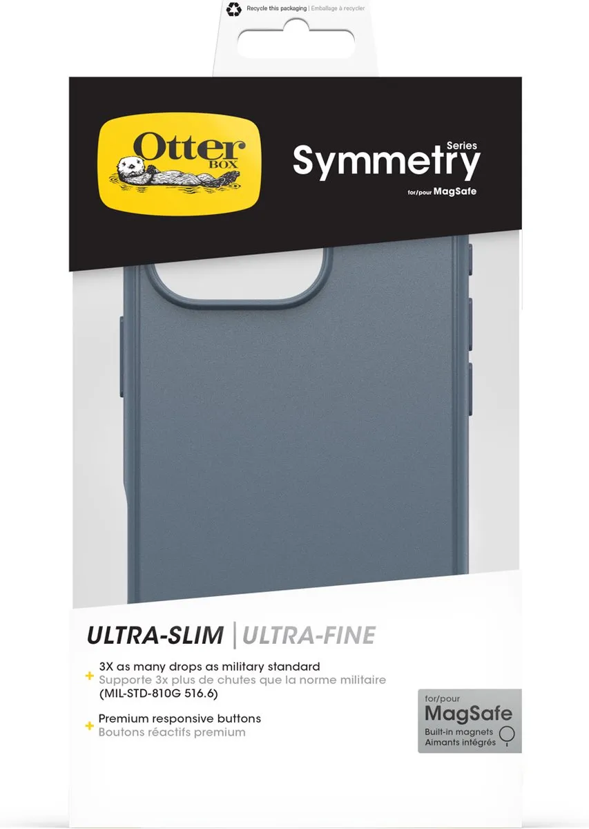 OtterBox Symmetry MagSafe iPhone 16 Pro Hoesje - Blauw - MPN 12199