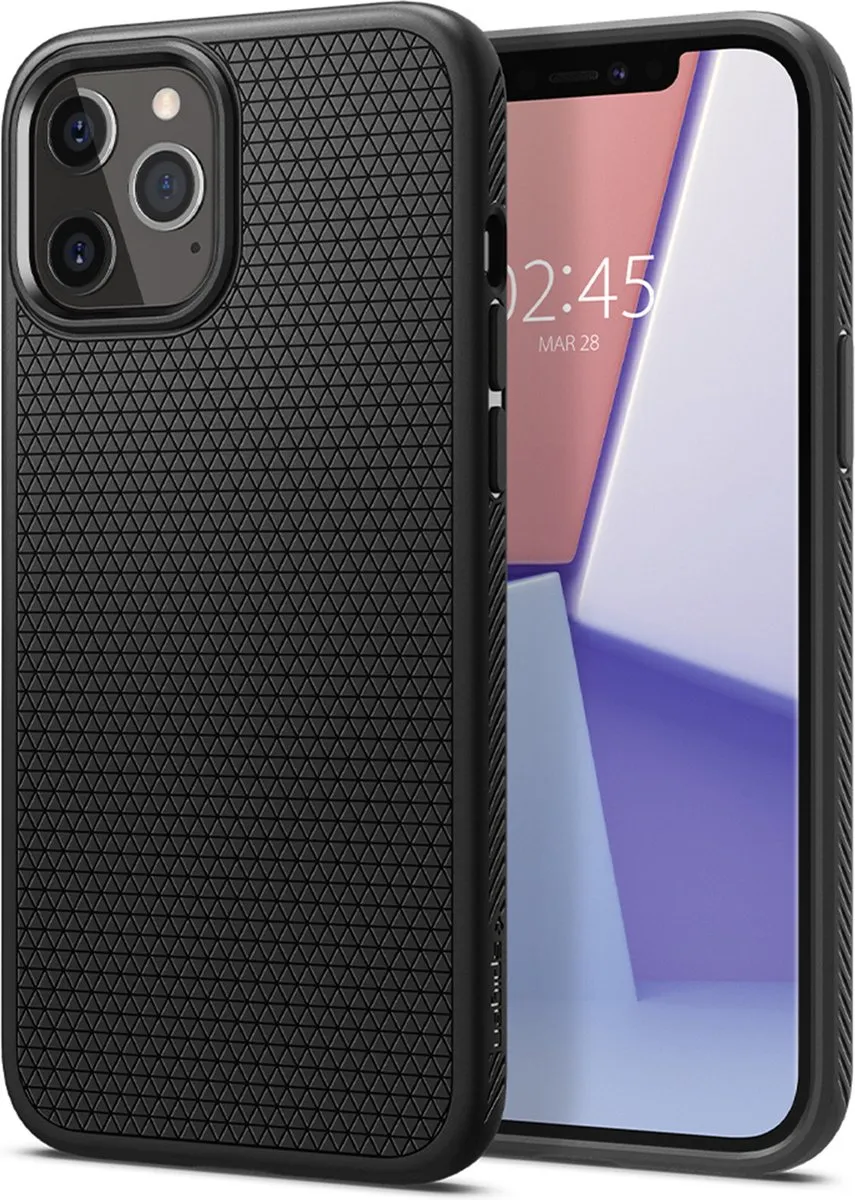 Spigen Liquid Air iPhone 12 Pro Max Hoesje - Zwart