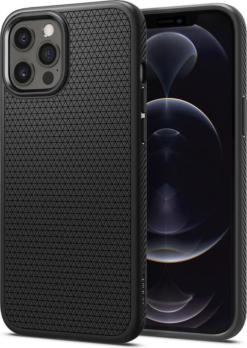 Spigen Liquid Air iPhone 12 Pro Max Hoesje - Zwart