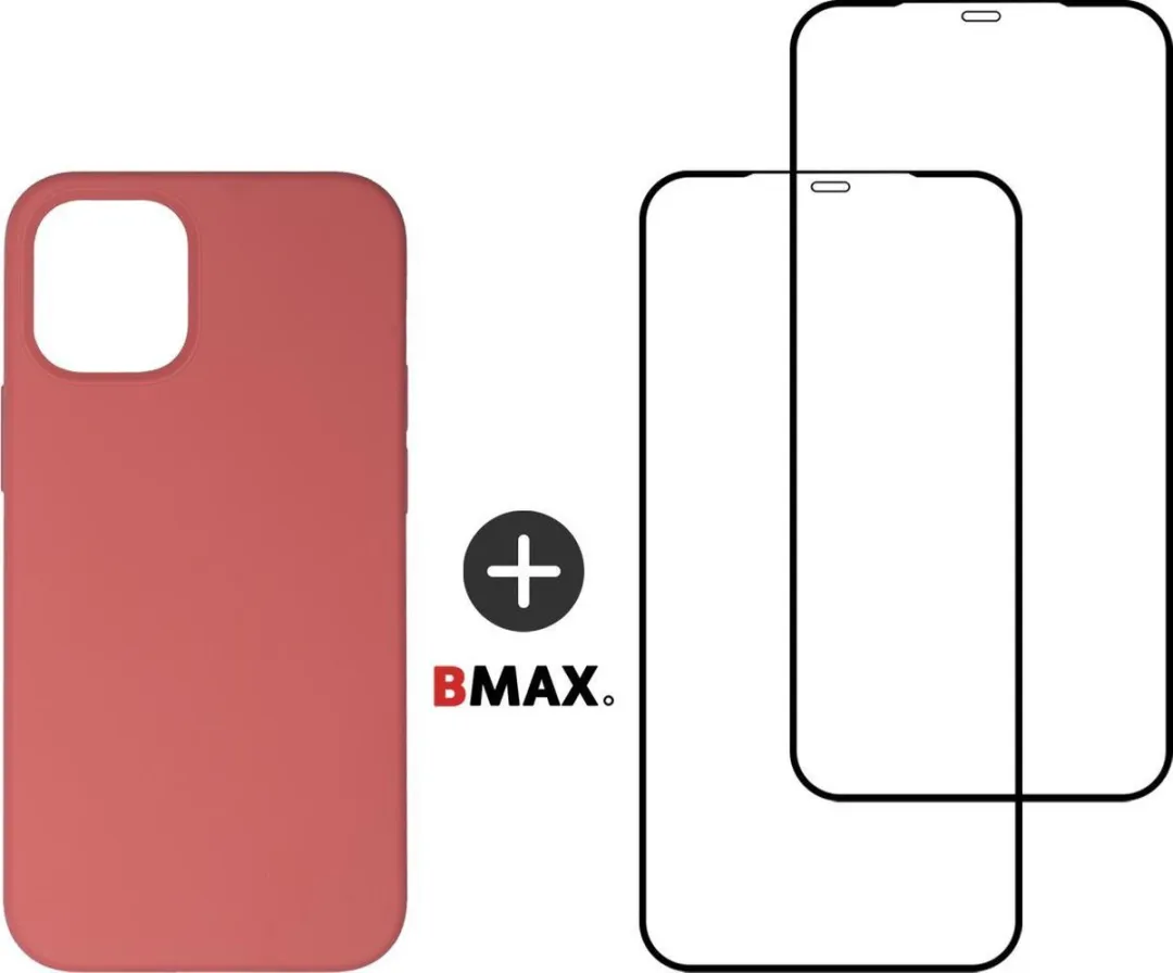 BMAX iPhone 12 Pro Siliconen Hoesje Roze