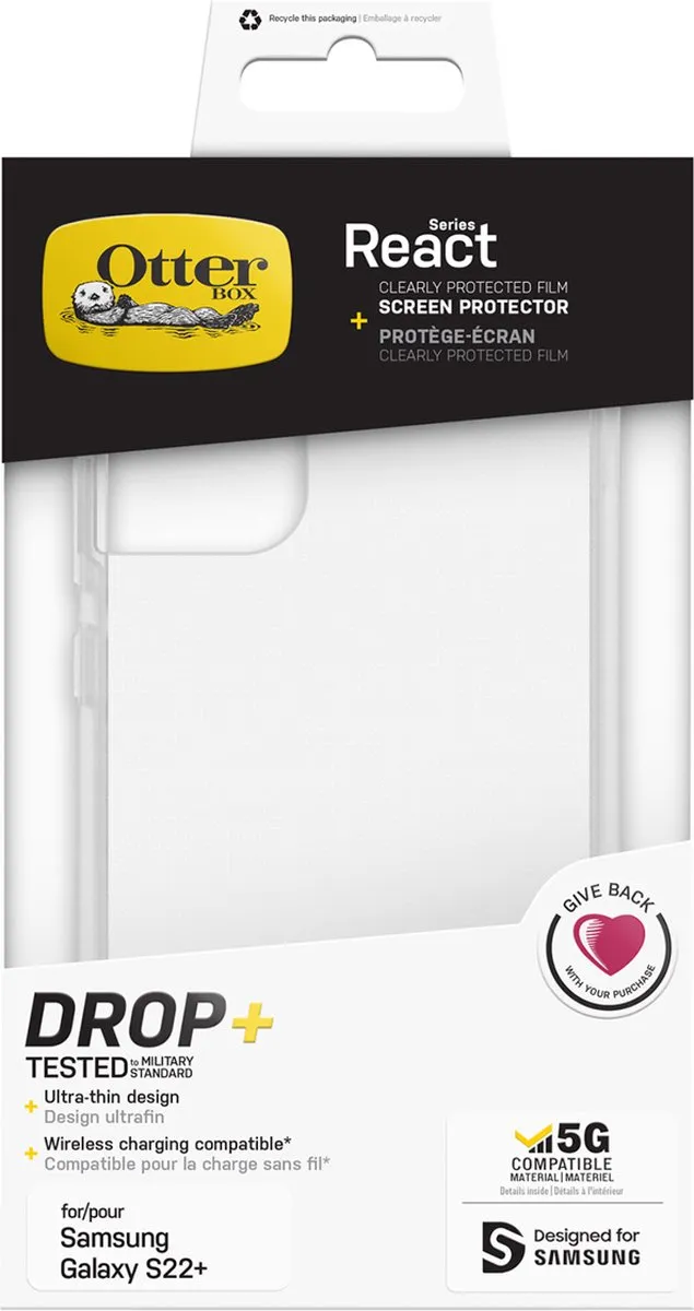 OtterBox React 78-80694 Hoesje - Samsung Galaxy S22 Plus - Transparant