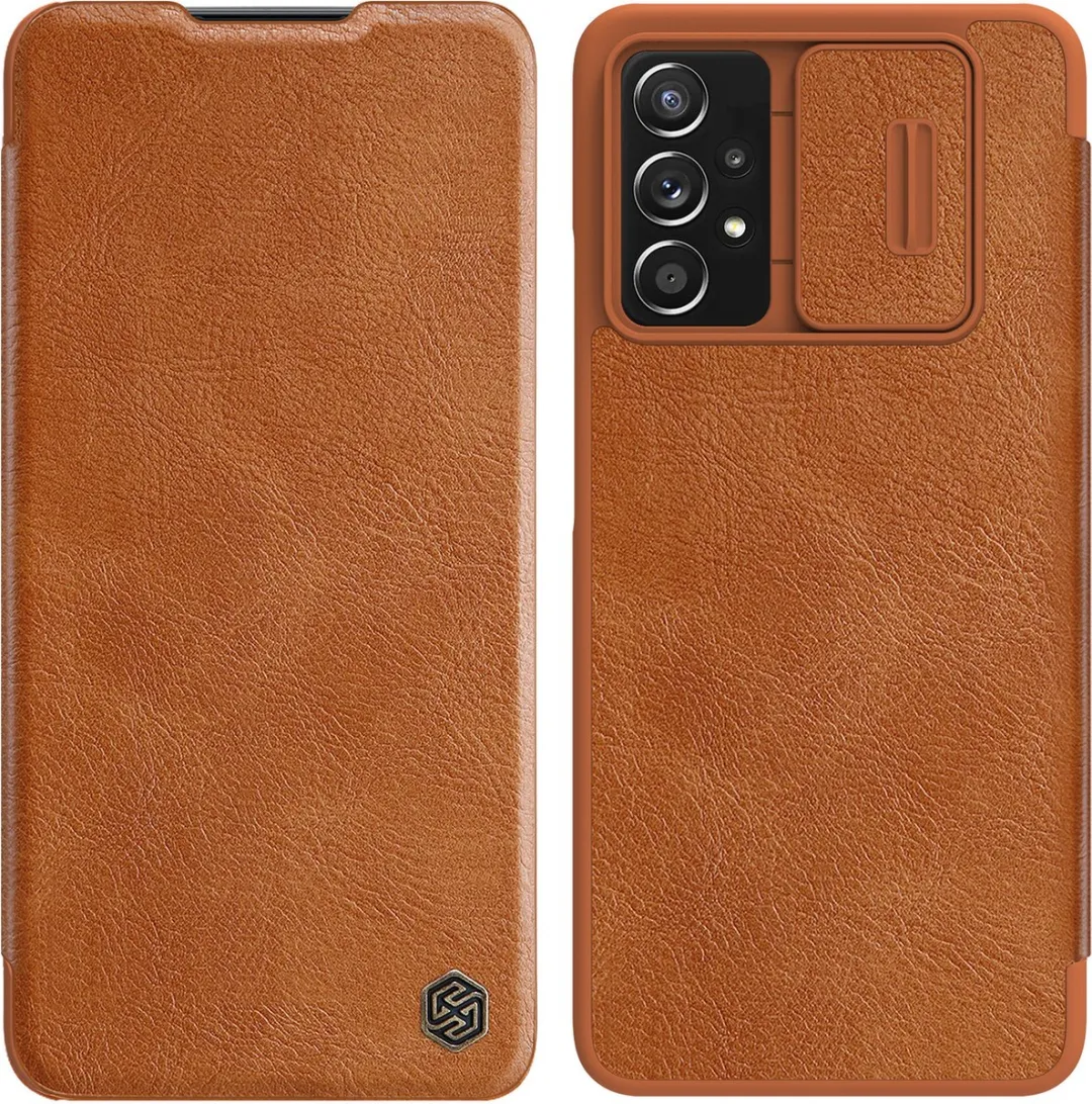 Nillkin Qin Leren Holsterhoes - Samsung Galaxy A73 - Bruin - afbeelding 4 van 6