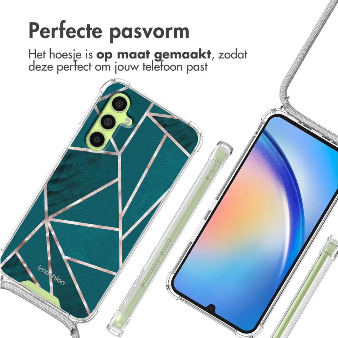 Imoshion Hoesje Samsung Galaxy A34 - Petrol Green Graphic