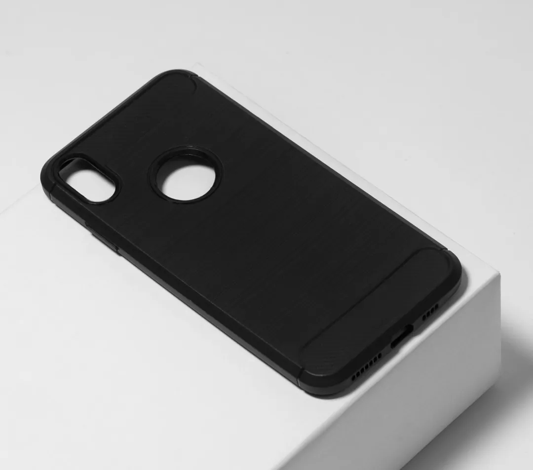 BMAX Carbon Soft Case iPhone Xs Max - Zwart