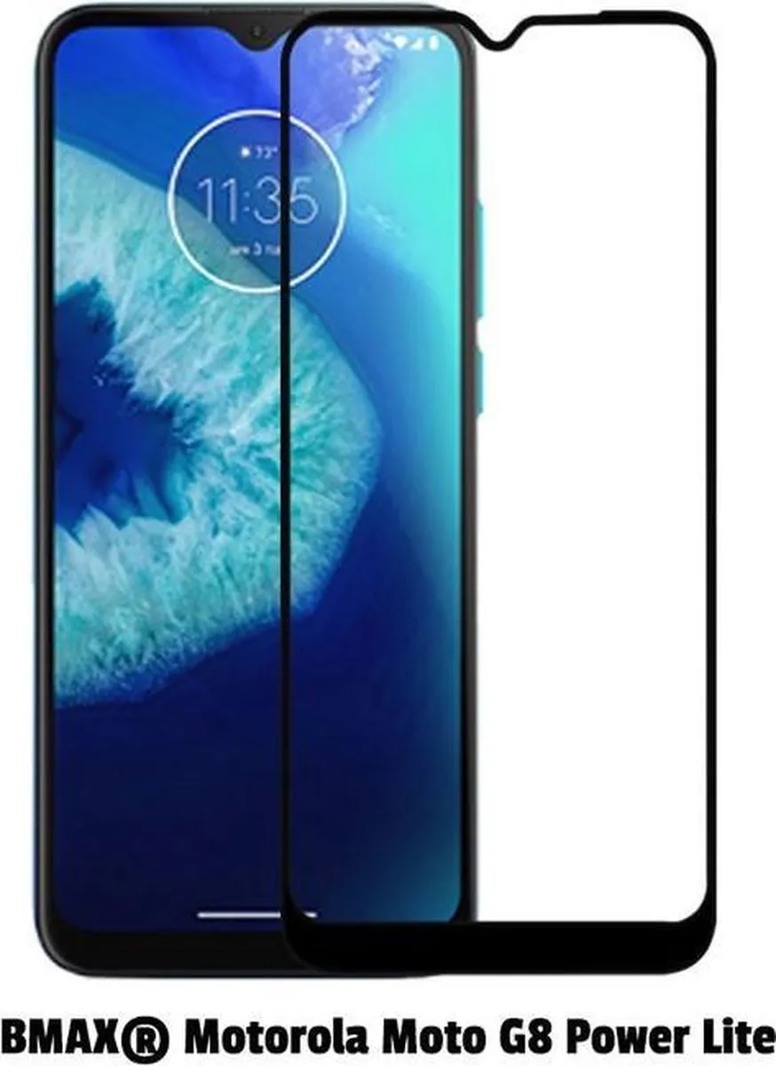 BMAX Glazen Screenprotector Motorola Moto G8 Power Lite - 2 Stuks - Zwart