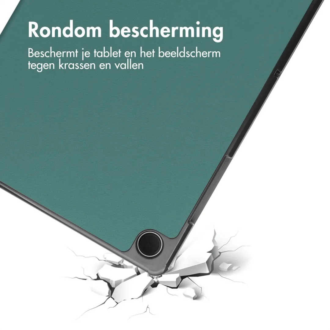 imoshiion Tablethoes Samsung Galaxy Tab A9 Plus - Trifold Bookcase SH00066632 - Donkergroen