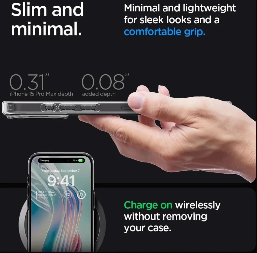 Spigen Ultra Hybrid ACS06567 Hoesje - iPhone 15 Pro Max - Transparant - afbeelding 6 van 6