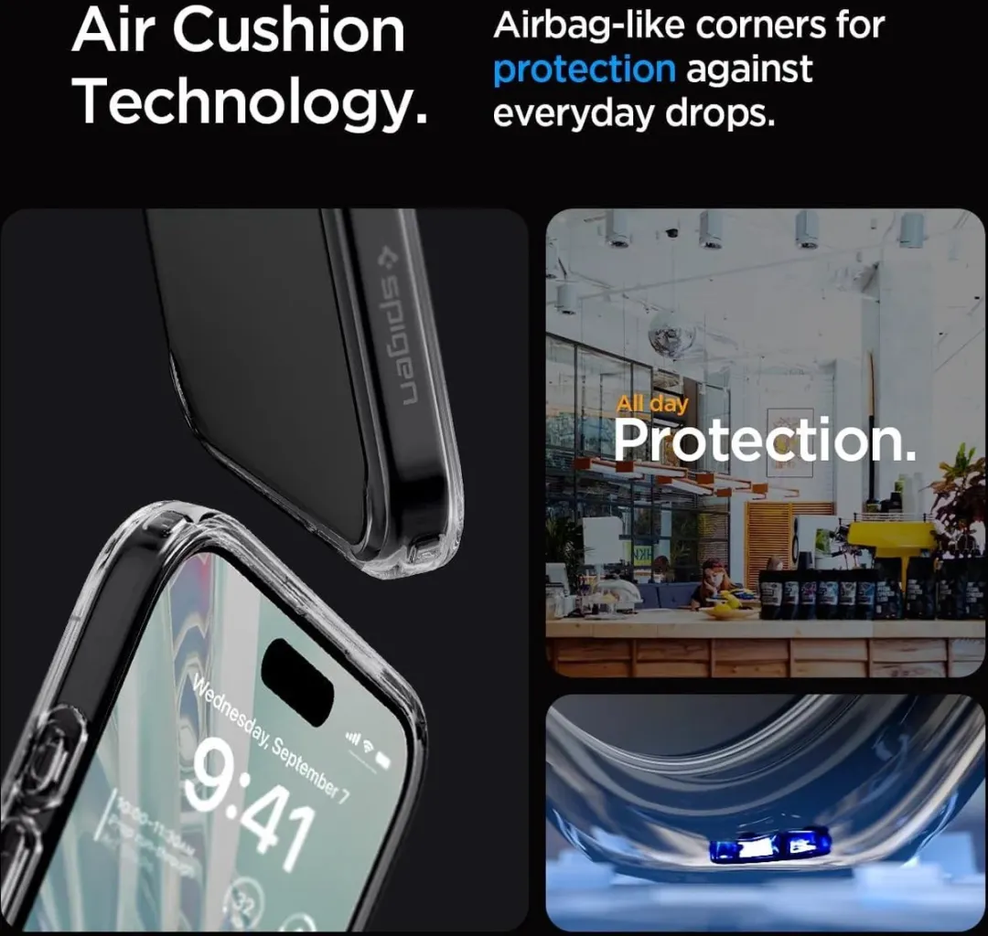 Spigen Ultra Hybrid ACS06567 Hoesje - iPhone 15 Pro Max - Transparant