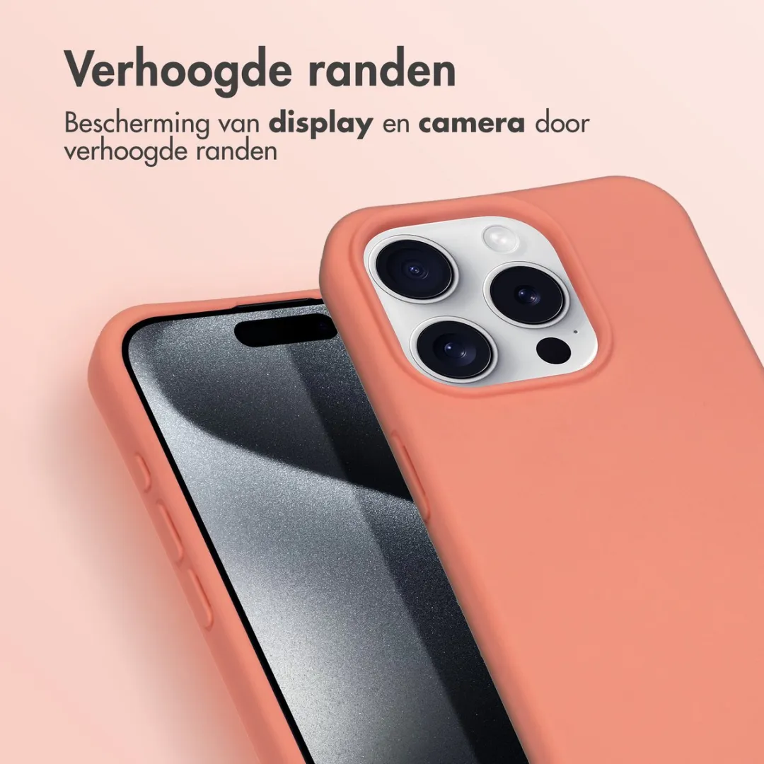 Imoshion Hoesje iPhone 15 Pro - Oranje - Color Backcover met koord