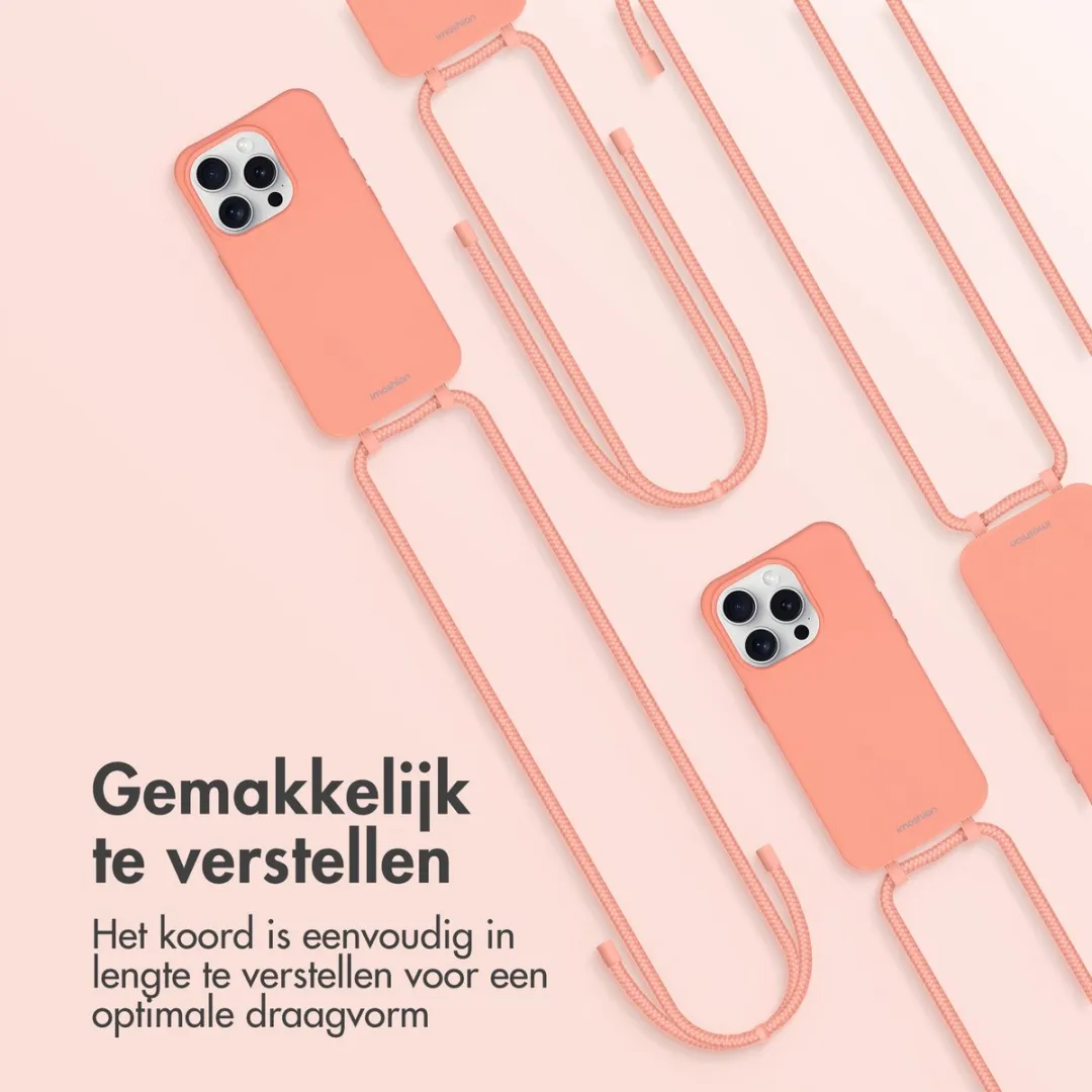 Imoshion Hoesje iPhone 15 Pro - Oranje - Color Backcover met koord