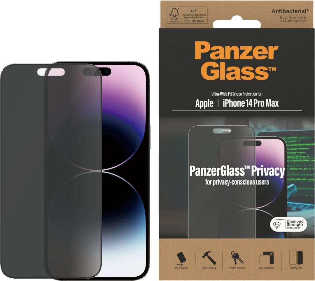 PanzerGlass Ultra Wide iPhone 14 Pro Max Privacy Screen - PG-P2774 - afbeelding 5 van 6