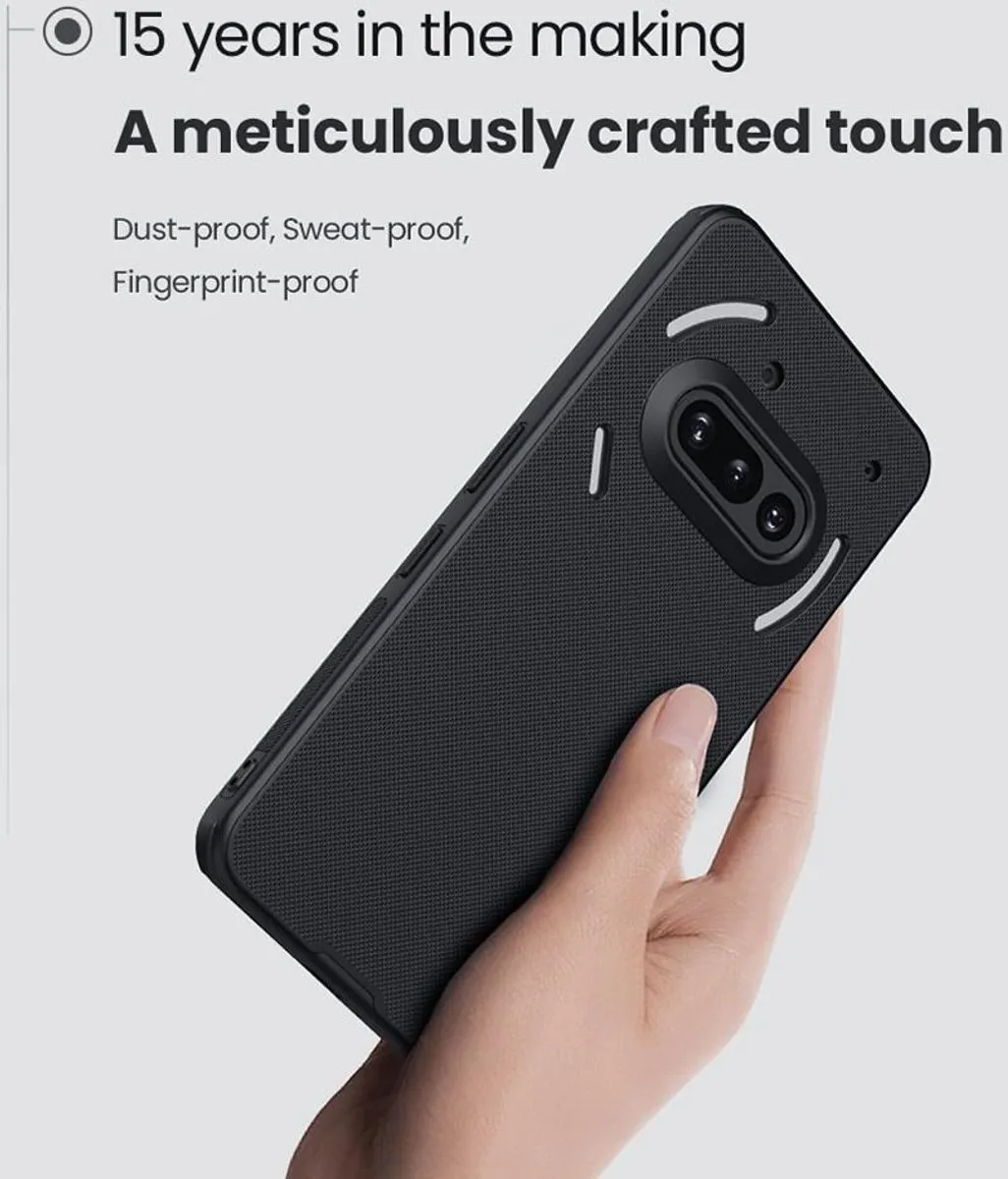 Nillkin Frosted Shield Hoesje Nothing Phone (3a) - MagSafe - Zwart