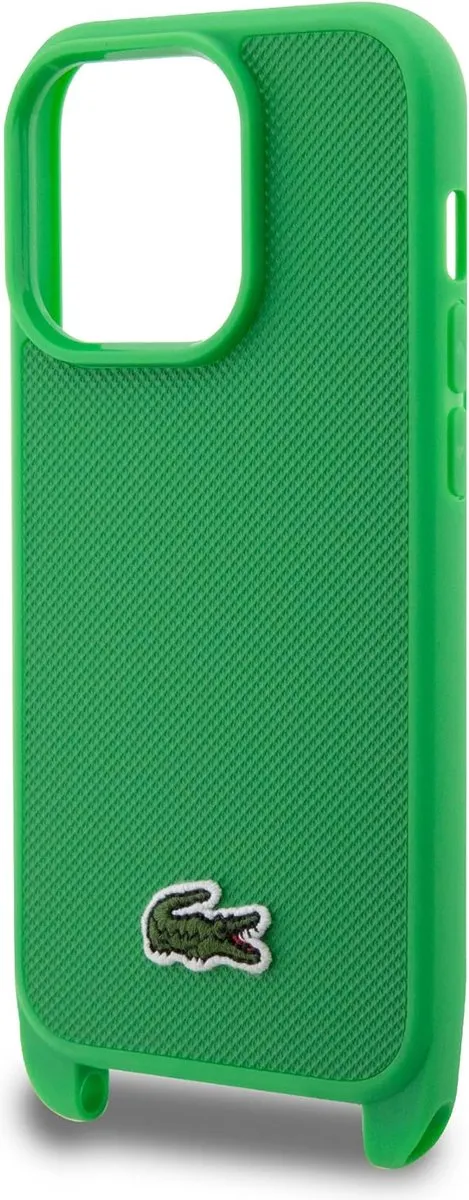 Lacoste Petit Pique Crossbody Back Case - iPhone 15 Pro Max Groen