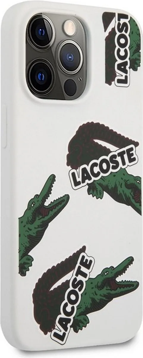 Lacoste Silicone Back Case - iPhone 13 Pro Wit - afbeelding 3 van 4