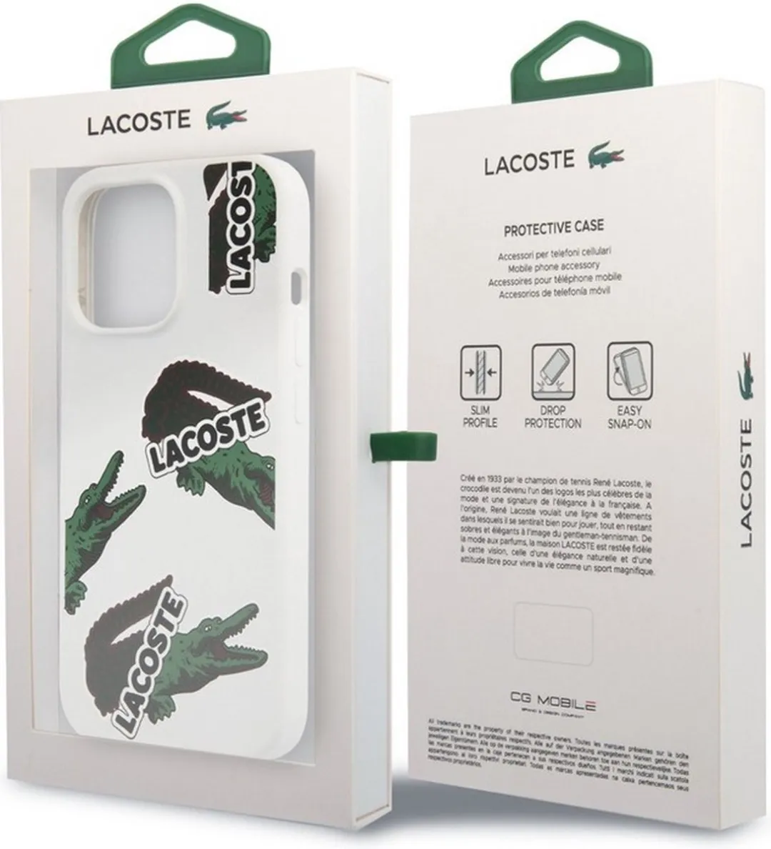 Lacoste Silicone Back Case - iPhone 13 Pro Wit - afbeelding 4 van 4