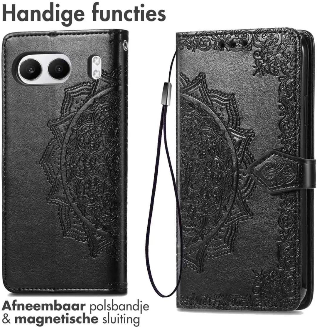 Imoshion Hoesje OnePlus Nord 4 Mandala Bookcase - Zwart