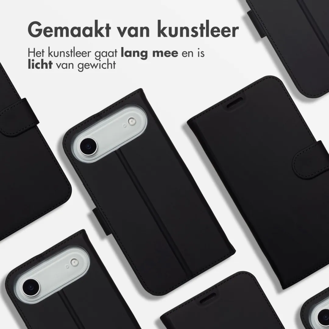 Accezz Hoesje iPhone 17 Air Wallet Bookcase - 3 Pasjes - Zwart