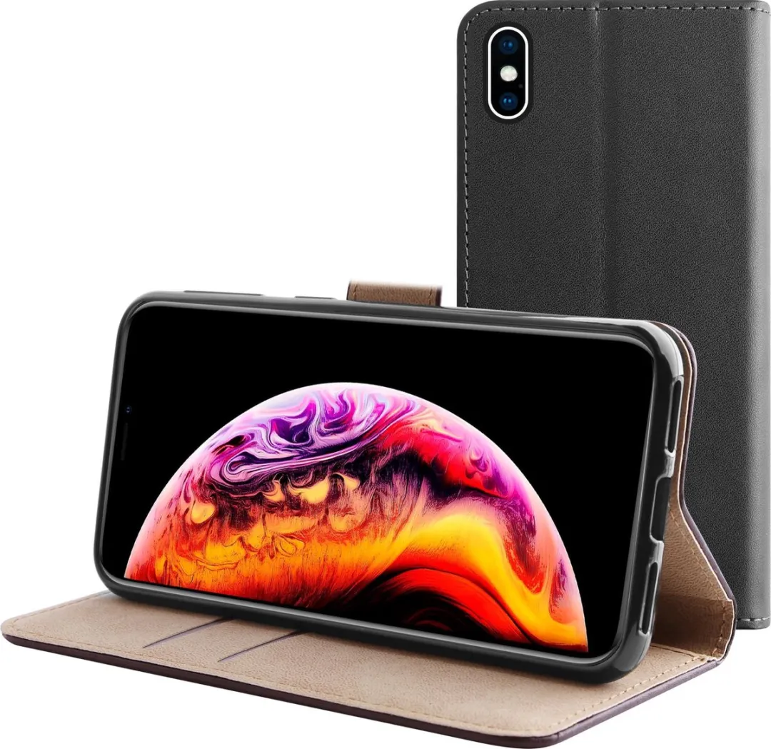 BMAX Leren Book Case iPhone XS Max