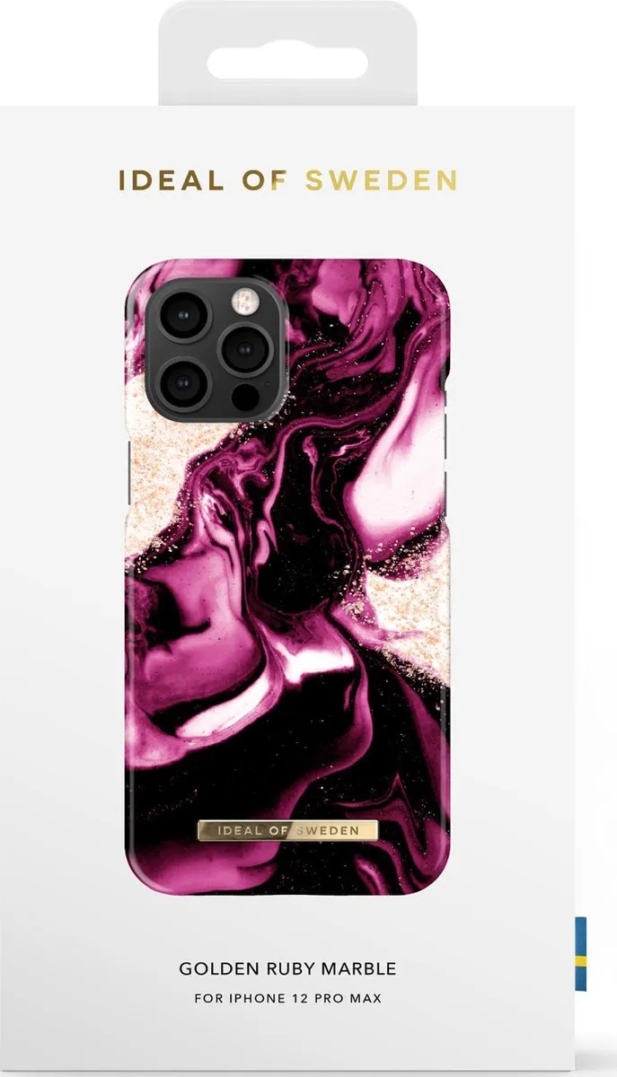 iDeal of Sweden iPhone 12 Pro Max Hoesje Golden Ruby Marble IDFCAW21-I2067-319 - afbeelding 3 van 3