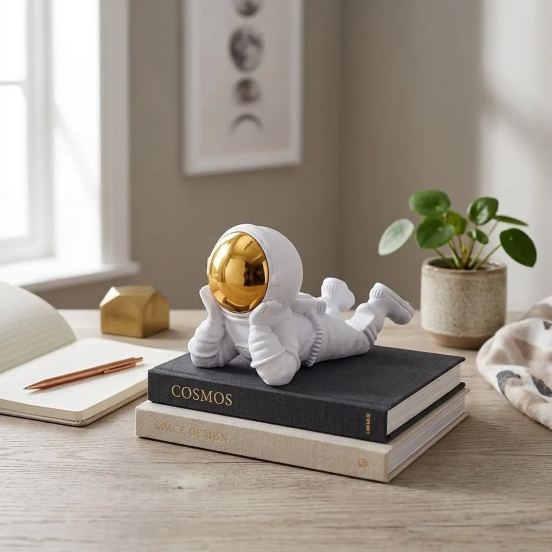 NUVEX Astronaut Telefoonhouder - Wit/Goud