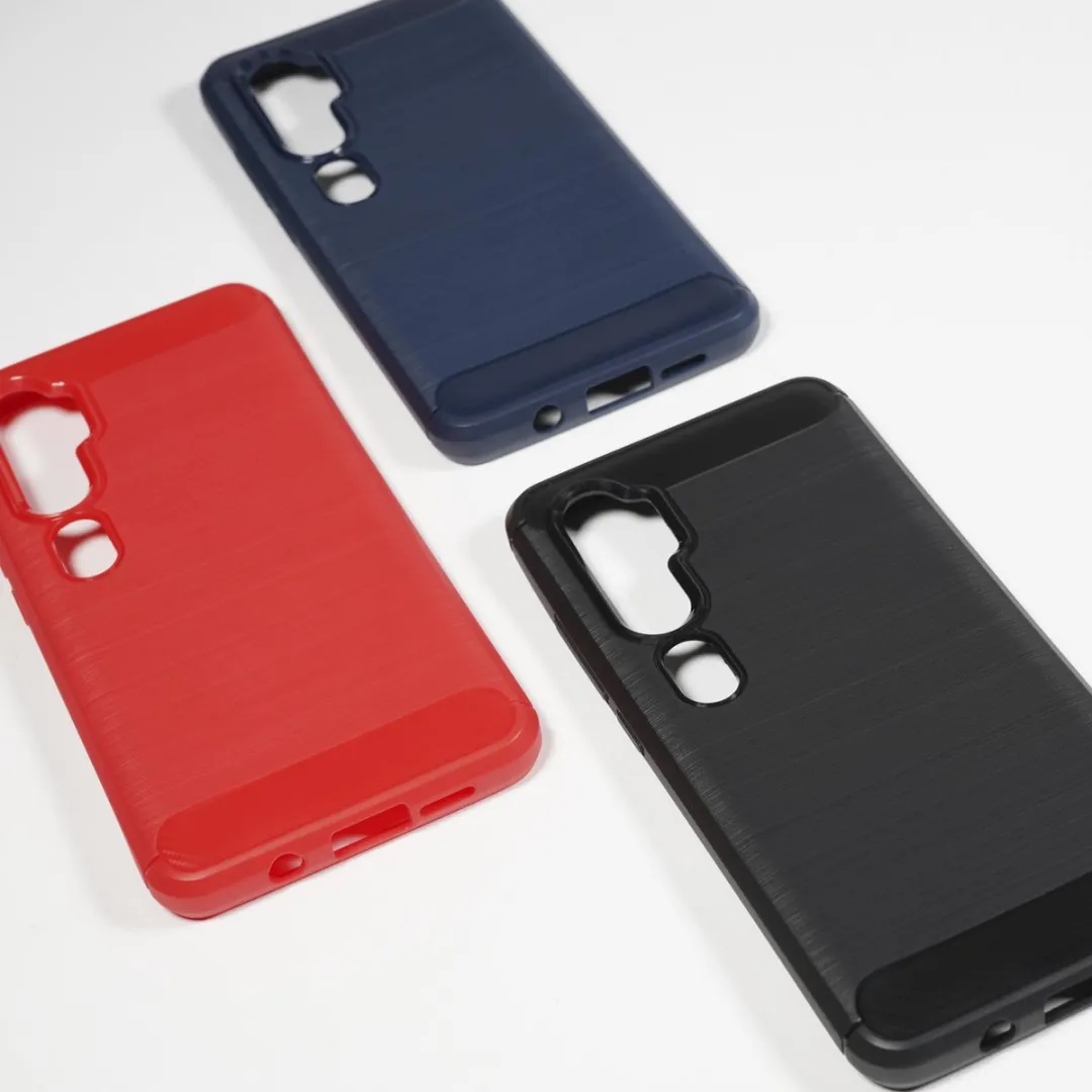 BMAX Carbon Soft Case Xiaomi Mi Note 10 Pro - Rood - BMAX112566
