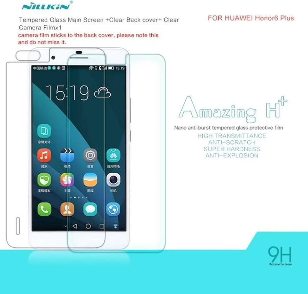 Nillkin Tempered Glass 9H+ Displayfolie - Huawei Honor 6 Plus - afbeelding 2 van 5