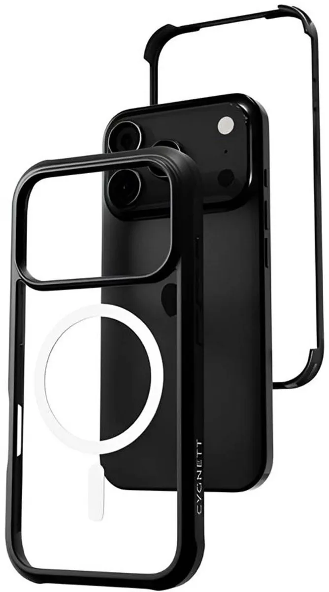 Cygnett Hoesje iPhone 17 Pro MagTitan MagSafe - Doorzichtig zwart CY5607CPMAG