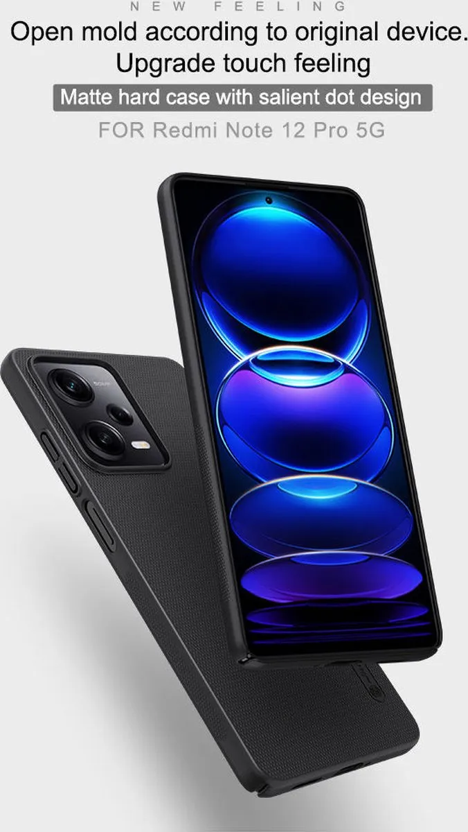 Nillkin Shield SH00057816 Hoesje - Xiaomi Redmi Note 12 Pro/Poco X5 Pro - Zwart - afbeelding 6 van 6