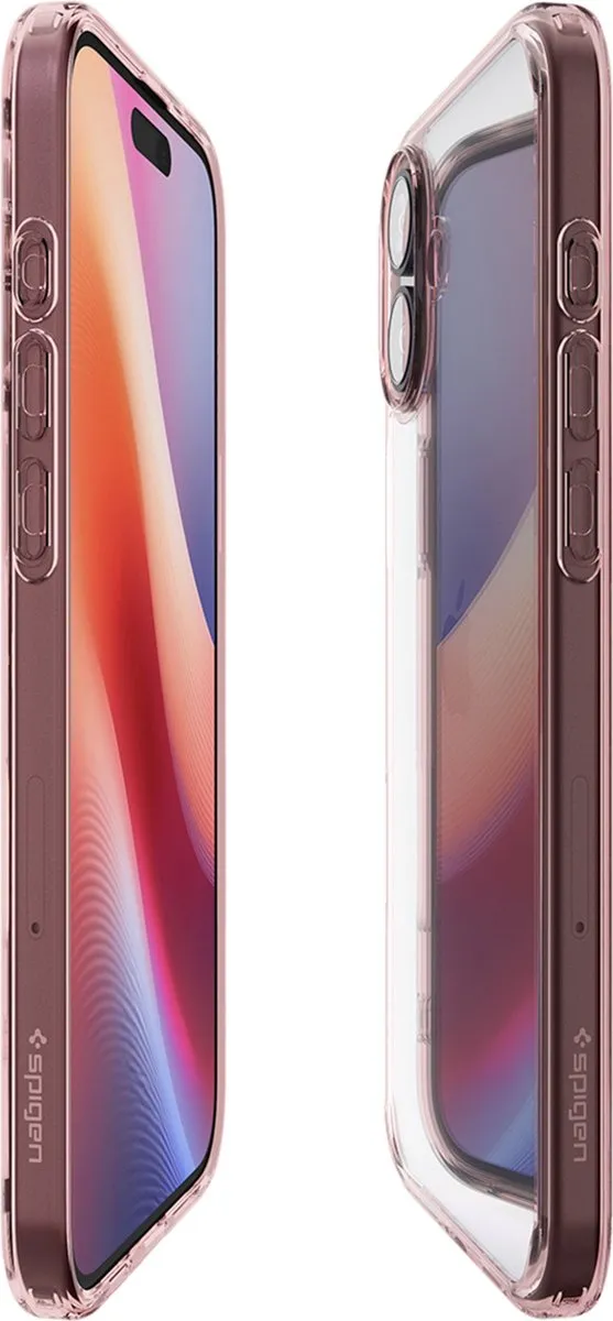 Spigen Ultra Hybrid Hoesje iPhone 16 - Transparant Roze - ACS08198