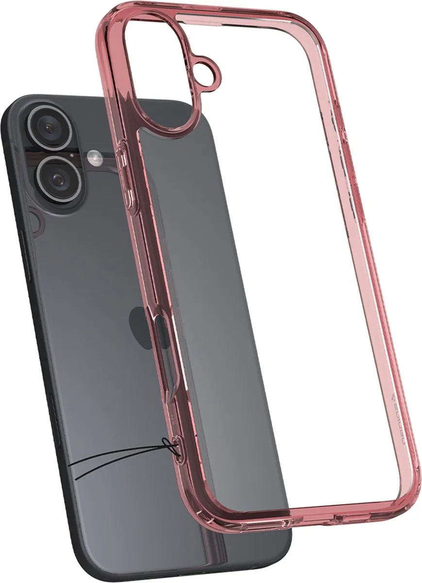Spigen Ultra Hybrid Hoesje iPhone 16 - Transparant Roze - ACS08198