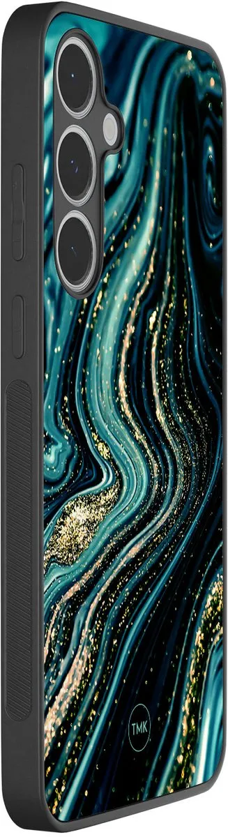 Casevibes S24FE/B/027 Hoesje Samsung Galaxy S24 FE - Blauw Marmer