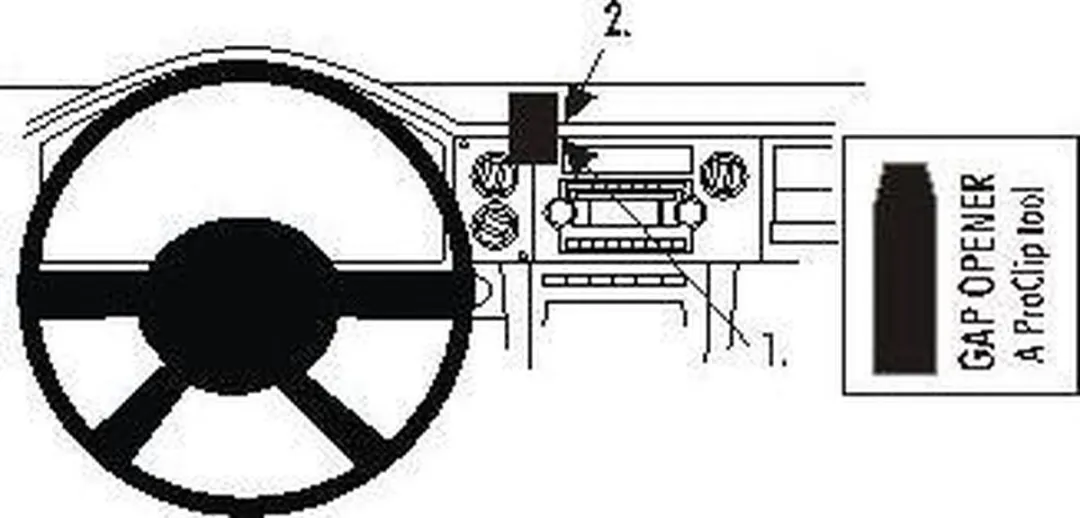 Brodit ProClip 853701 Houder - Jeep Commander 2006-2010 Center Mount