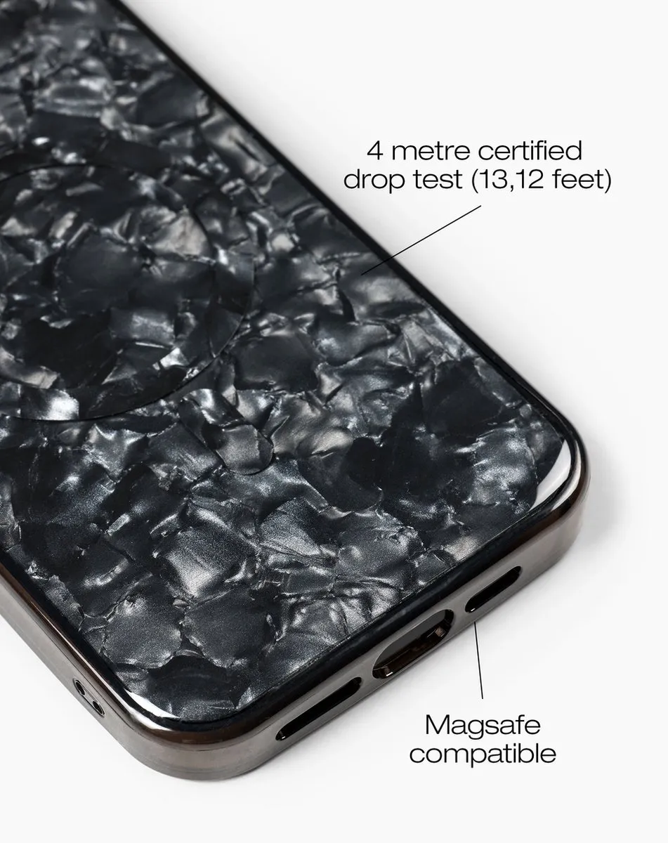 iDeal of Sweden Pearlised MagSafe Hoesje iPhone 15 Pro Max - IDPLCMS-I2367P-01 - Zwart