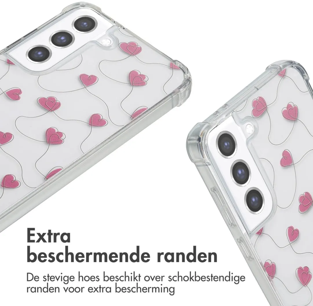 Imoshion Hoesje Samsung Galaxy S21 FE Dusty Rose Connected Hearts