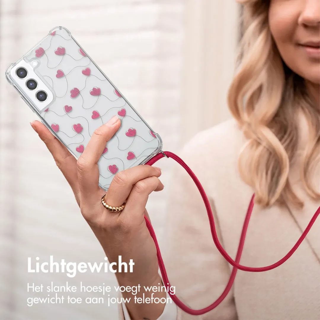 Imoshion Hoesje Samsung Galaxy S21 FE Dusty Rose Connected Hearts