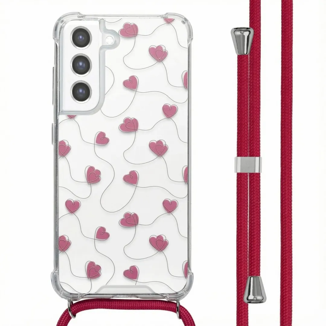 Imoshion Hoesje Samsung Galaxy S21 FE Dusty Rose Connected Hearts