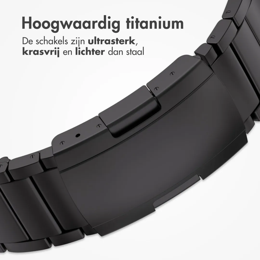 Accezz Mat Titanium Band - Apple Watch 44/45/46/49mm - Zwart