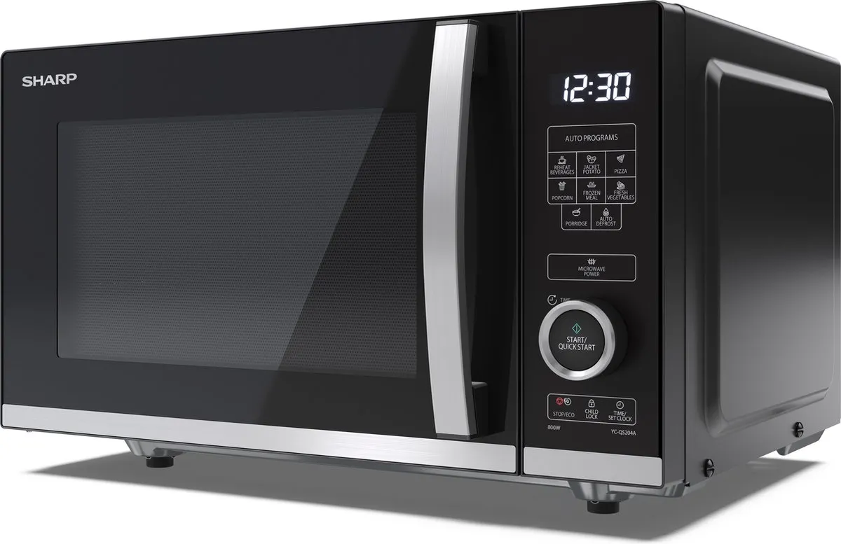 Sharp YC-QS204AE-B Magnetron 800W 20ltr - Zwart