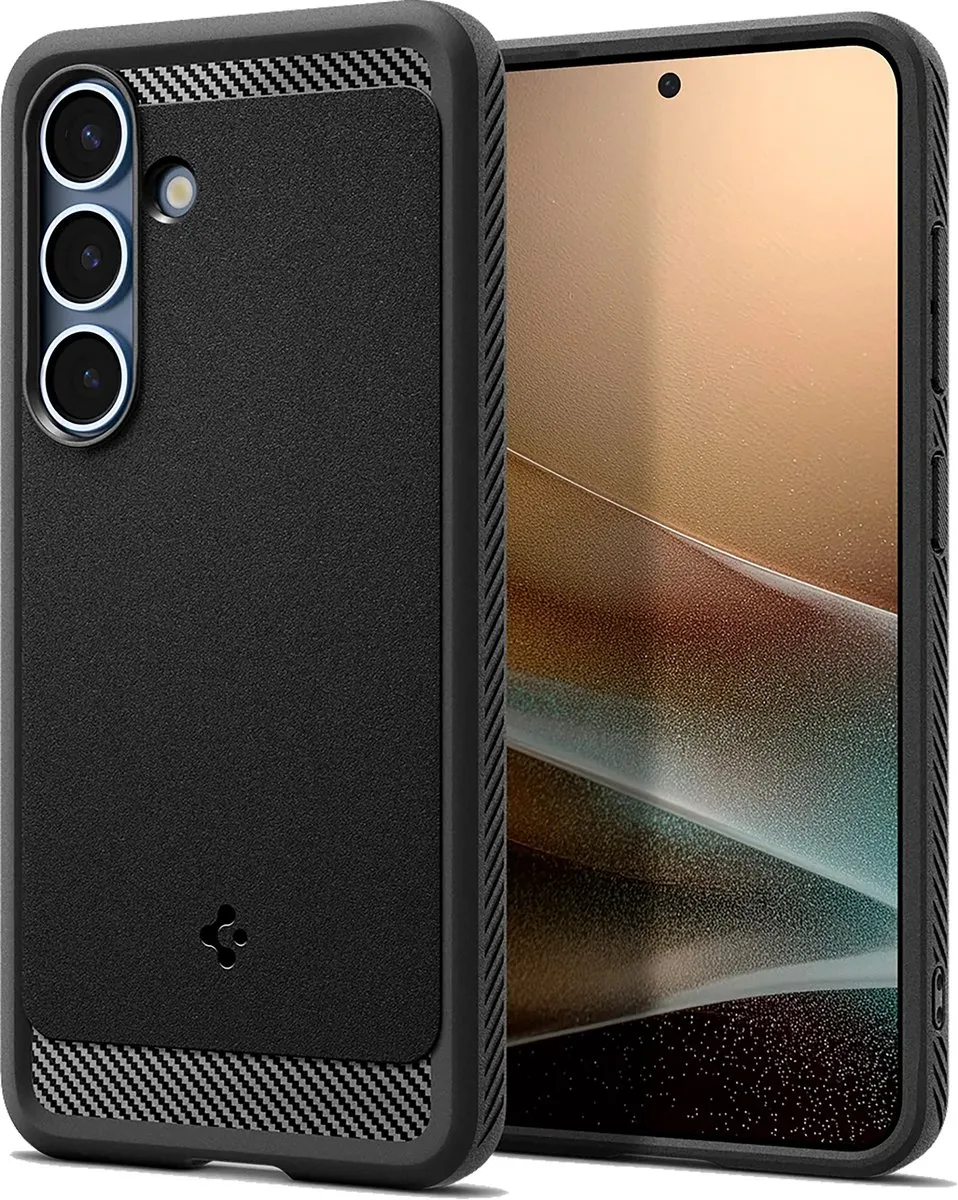 Spigen Rugged Armor MagFit ACS08998 Hoesje - Samsung Galaxy S25 - Zwart