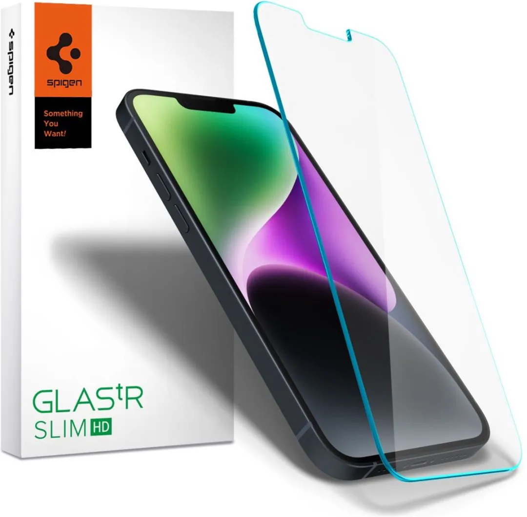Spigen Glas.tR Slim Screenprotector iPhone 14 - Transparant