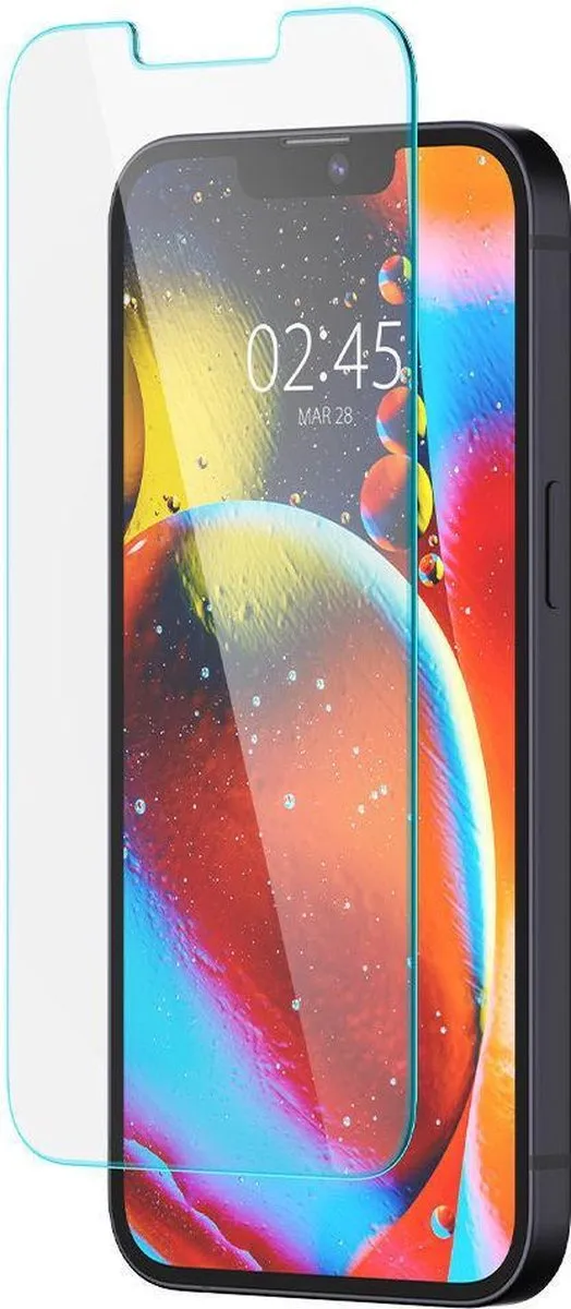 Spigen Glas.tR Slim Screenprotector iPhone 14 - Transparant - afbeelding 6 van 6
