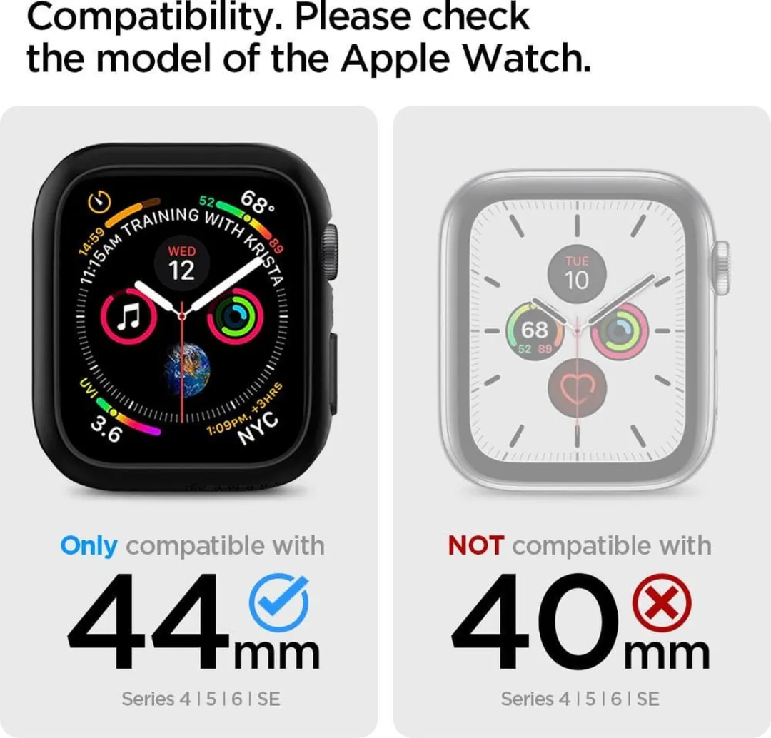 Spigen Apple Watch Thin Fit Hoesje 44mm - Transparant