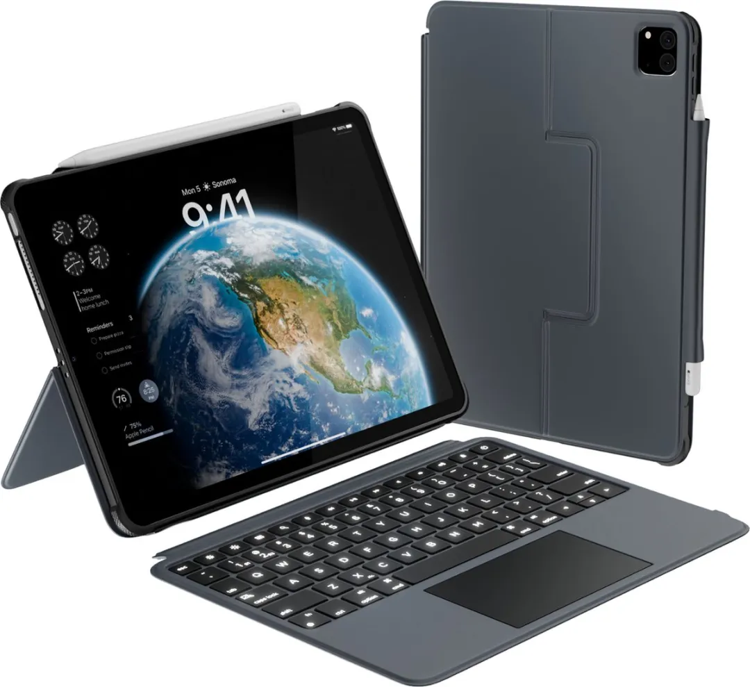 Macally IPKBCASEP13 Toetsenbordhoes iPad Pro 13 - Donker grijs