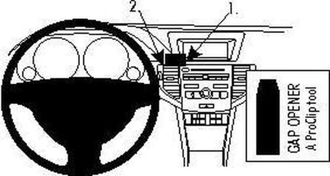 Brodit ProClip 854193 Telefoonhouder - Honda Accord 2009-2012 - Zwart - afbeelding 6 van 6