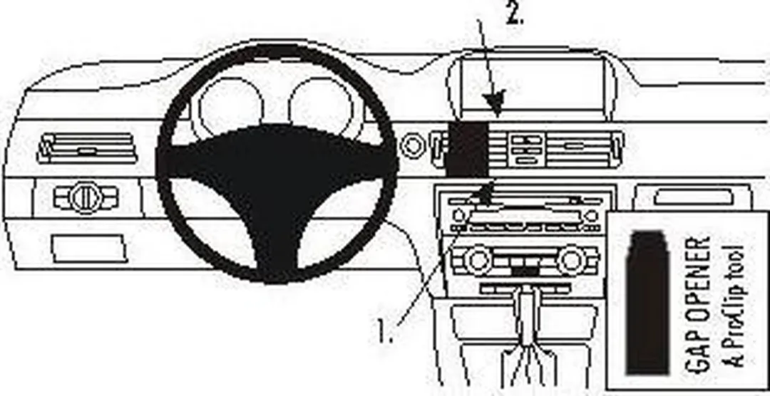 Brodit ProClip 853739 BMW 3-Serie Center Mount Houder - Zwart