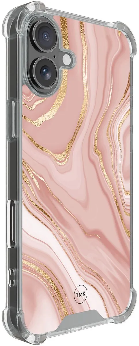 Casevibes iPhone 17 Shockproof Hoesje - Roze Marble - A/i17/S/005