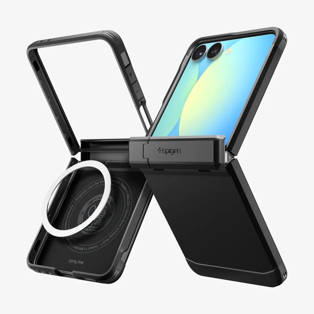 Spigen Tough Armor Pro Magsafe Hoesje - Samsung Galaxy Z Flip 7 - Zwart